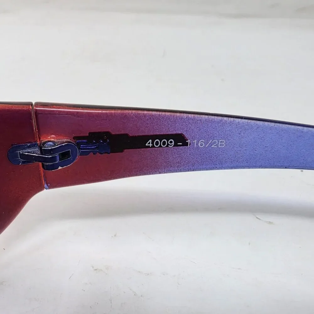 Vtg Arnette Sunglasses Red and Blue Frames and Lenses 4009-116/2B Made In Italy